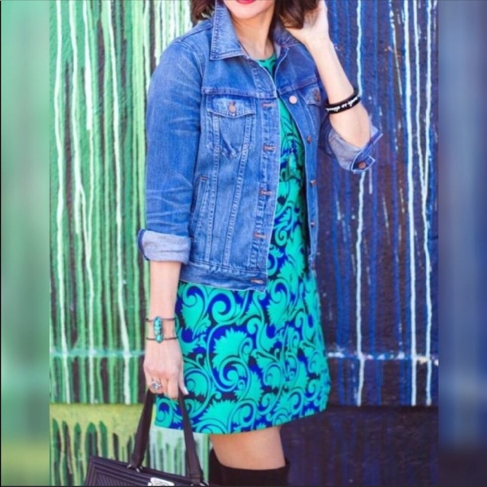 J Crew A-Aline Dress in Vineyard Jacquard (H2) - Picture 2 of 7